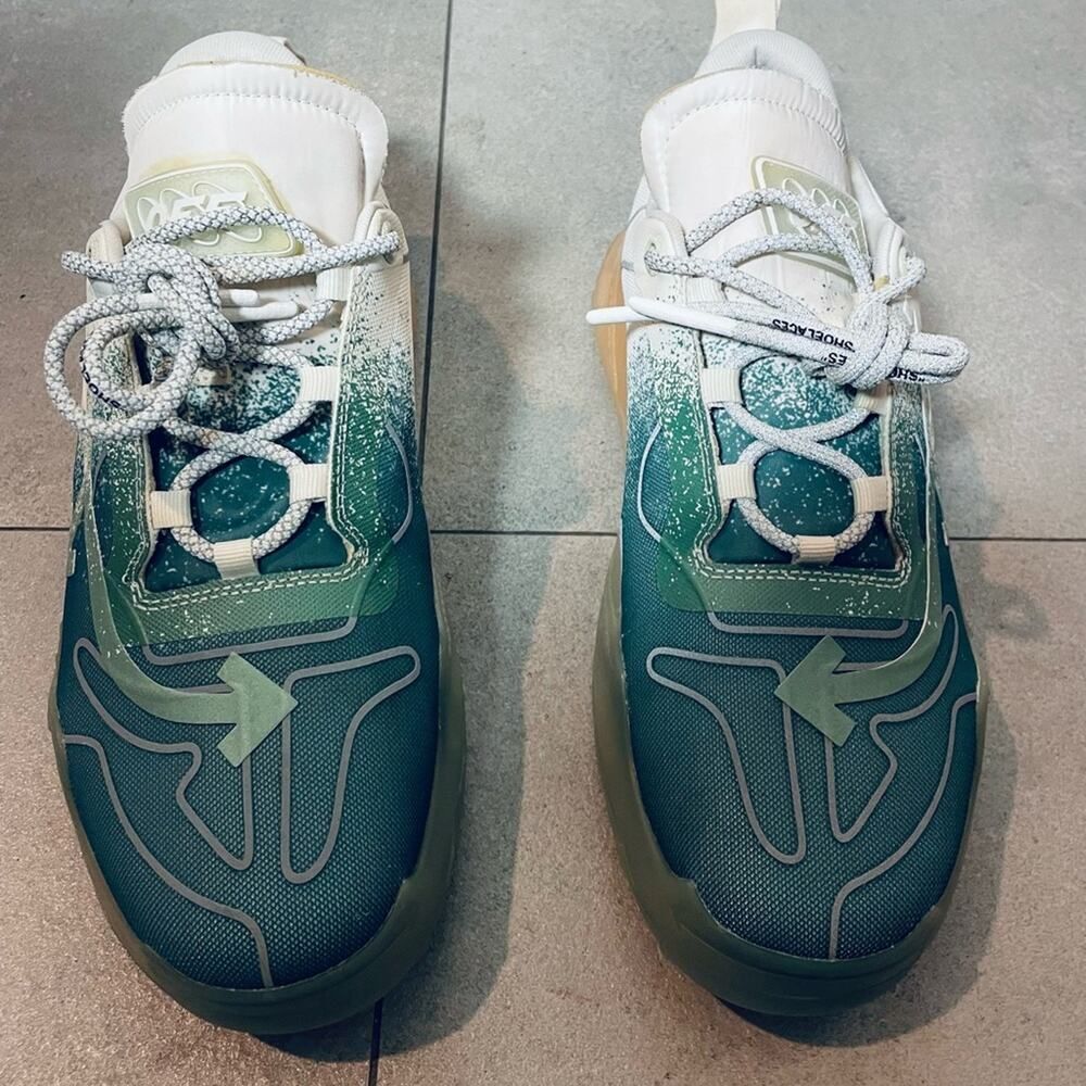 Off-White Oddessy Lowtop Sneakers - Size 13 - Green White - Virgil Abloh Laceups